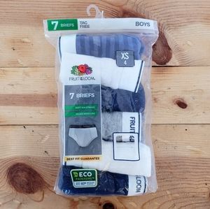 Fruit of the Loom Boys Briefs Underwear NEW Size XS 4 PACK OF 7 Tagless